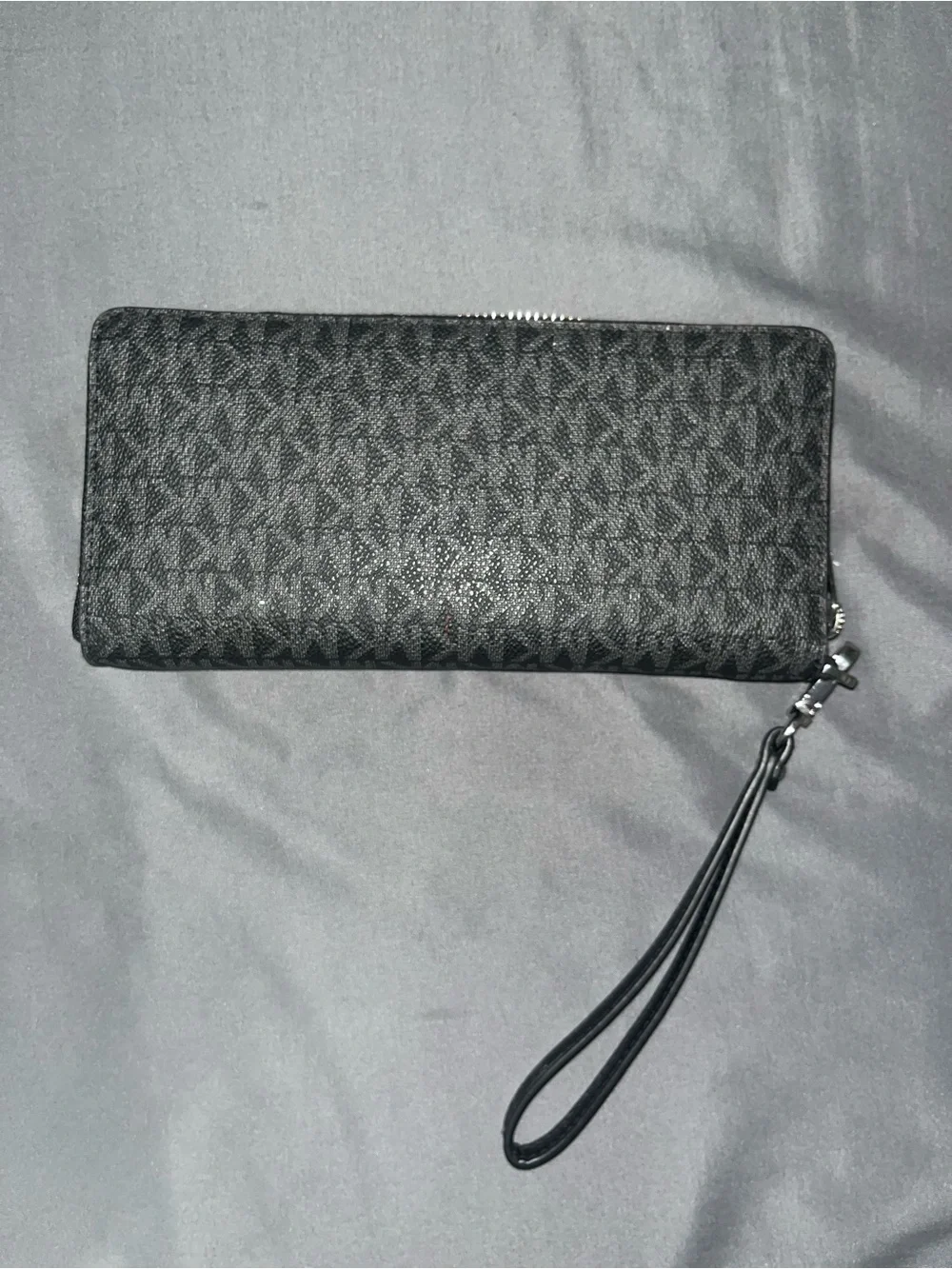 Michael Kors Black monogram wristlet